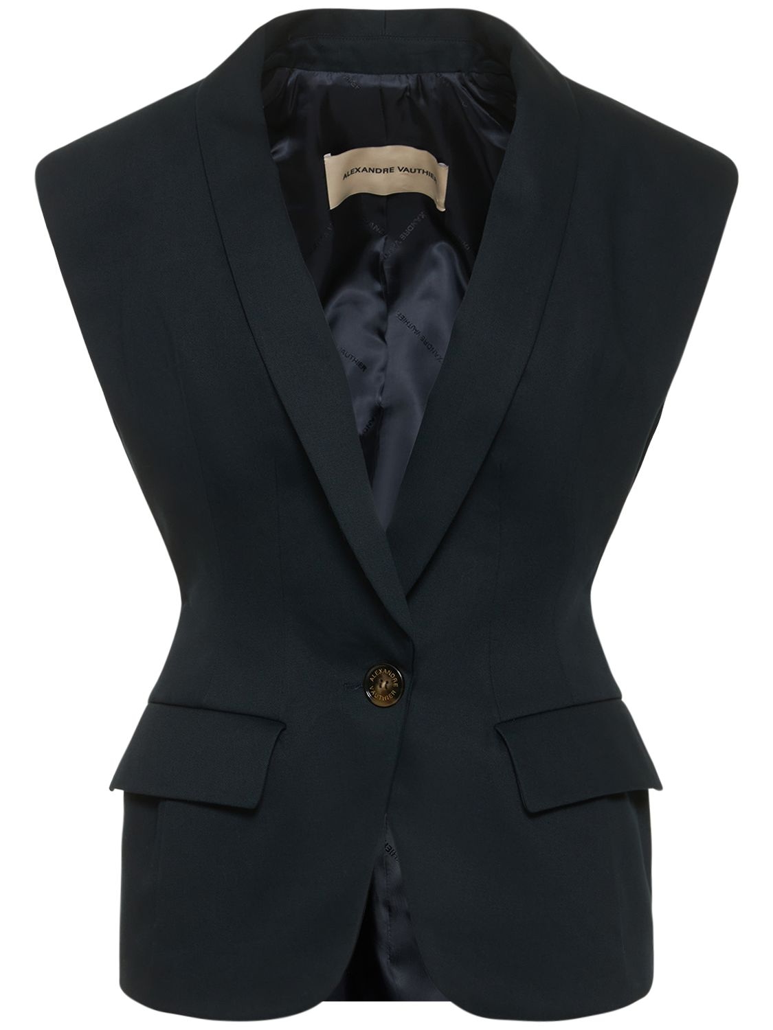 Couture Twill Fitted Vest - ALEXANDRE VAUTHIER - Modalova