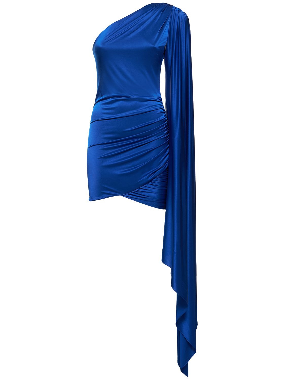 Shiny Jersey One Sleeve Cape Mini Dress - ALEXANDRE VAUTHIER - Modalova
