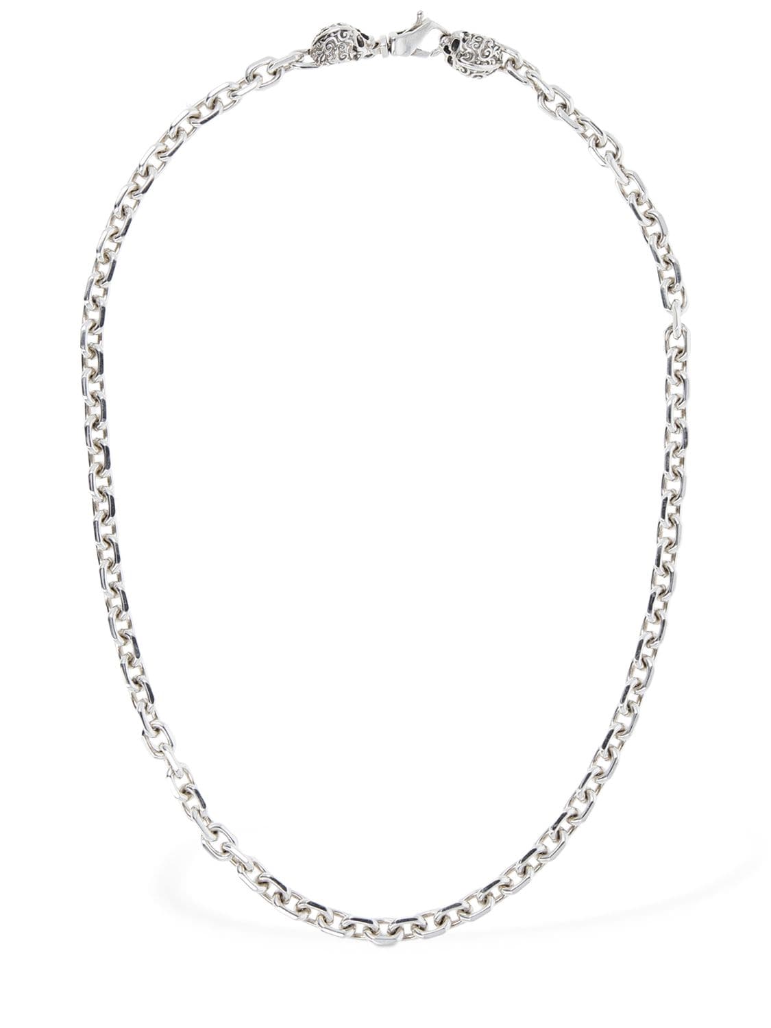 Link Chain W/ Arabesque Skull Necklace - EMANUELE BICOCCHI - Modalova