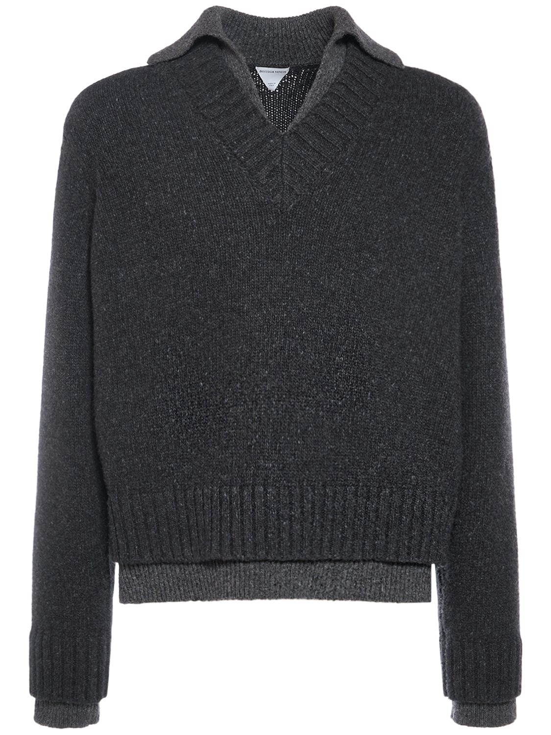 Stricksweater Aus Wolle Mit Kapuze - BOTTEGA VENETA - Modalova