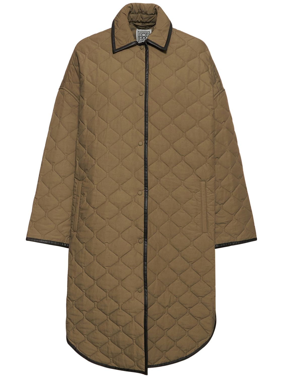 Quilted Organic Cotton Cocoon Coat - TOTEME - Modalova
