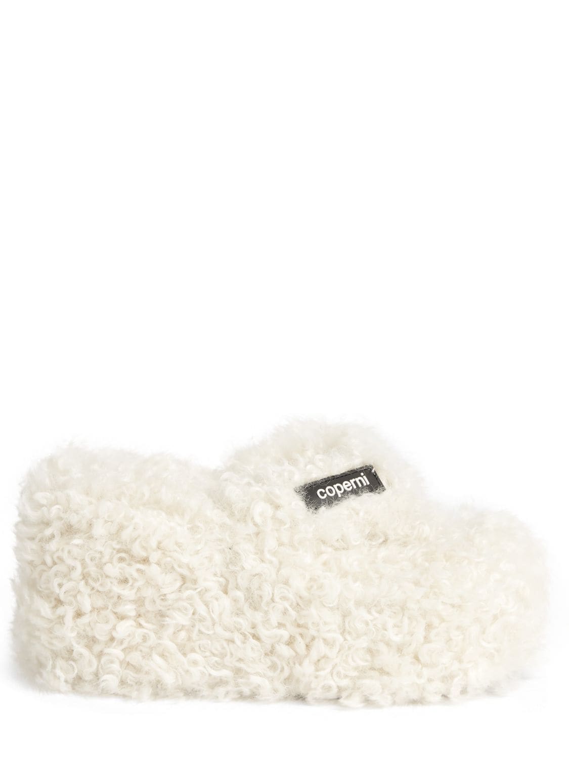 Mm Logo Faux Fur Wedge Sandals - COPERNI - Modalova