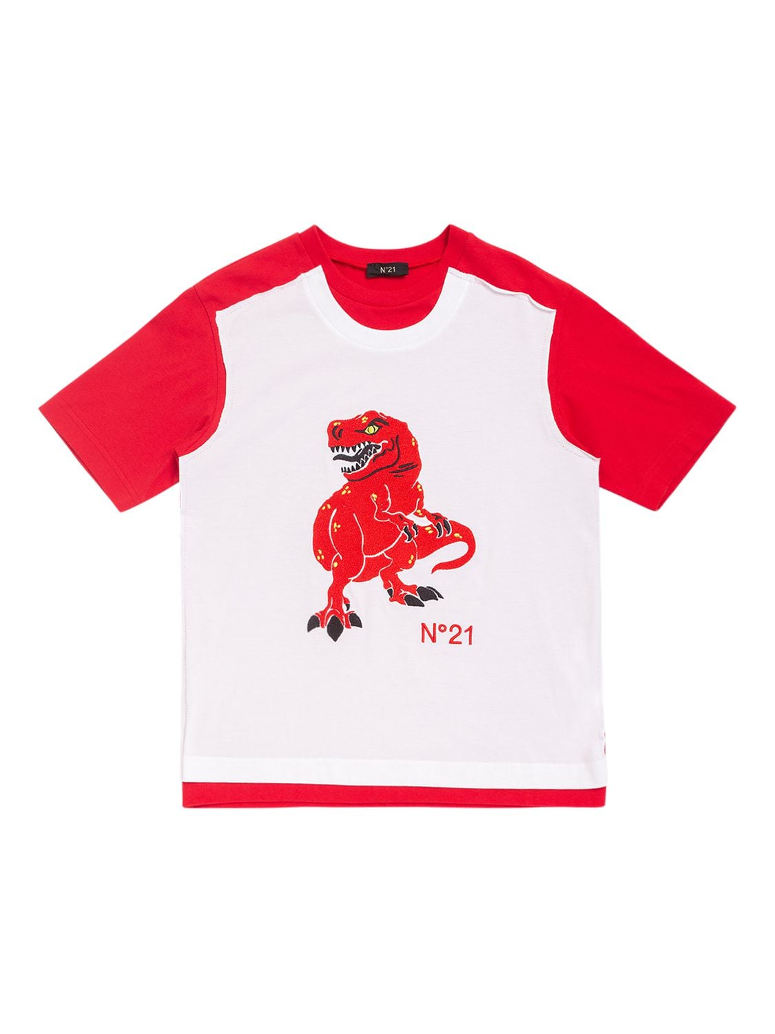 Dino Printed Cotton Jersey T-shirt - N°21 - Modalova