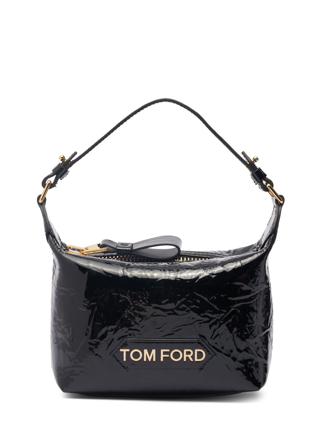 Kleine Tasche Aus Knittrigem Lackleder Mit Logo - TOM FORD - Modalova