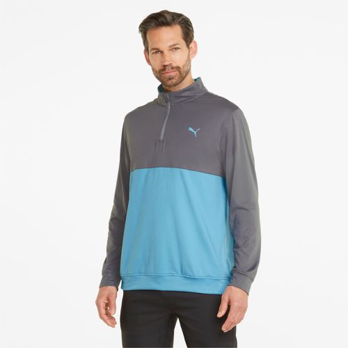 Gamer Colourblock Quarter-Zip Men's Golf Pullover Top, Grey, size 3XL - PUMA - Modalova