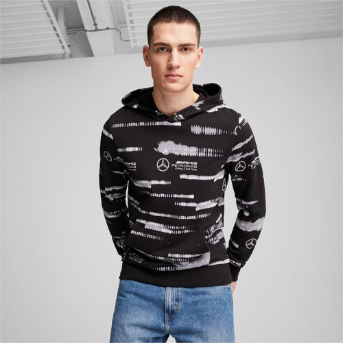 Mercedes-AMG Petronas F1® Logo Hoodie mit Allover-Print Herren, , Größe: L, Kleidung - PUMA - Modalova