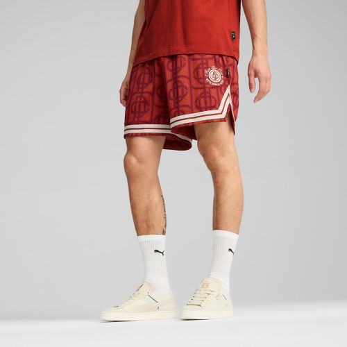 X PALM TREE CREW Mesh-Shorts mit Allover-Print Herren, Mit Abstract Muster, , Größe: XS, Kleidung - PUMA - Modalova