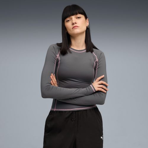 Yona Tight Long Sleeve Top Shirt Women, Dusky Grey, size Large - PUMA - Modalova