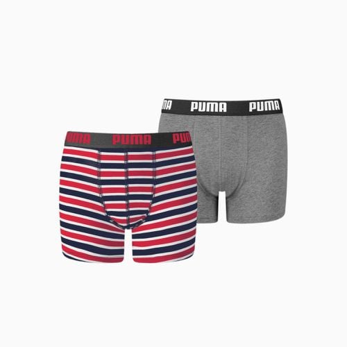 Boxer basic da bambino con stampa a righe in confezione da 2, /Altro - PUMA - Modalova