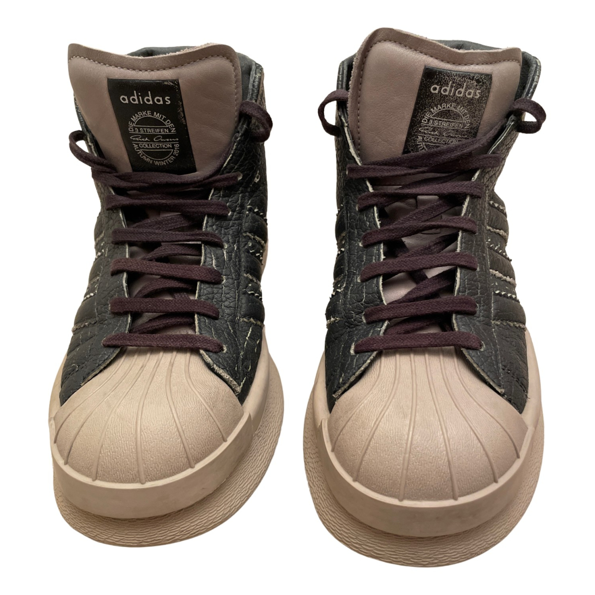 Leather low trainers - Adidas & Rick owens - Modalova