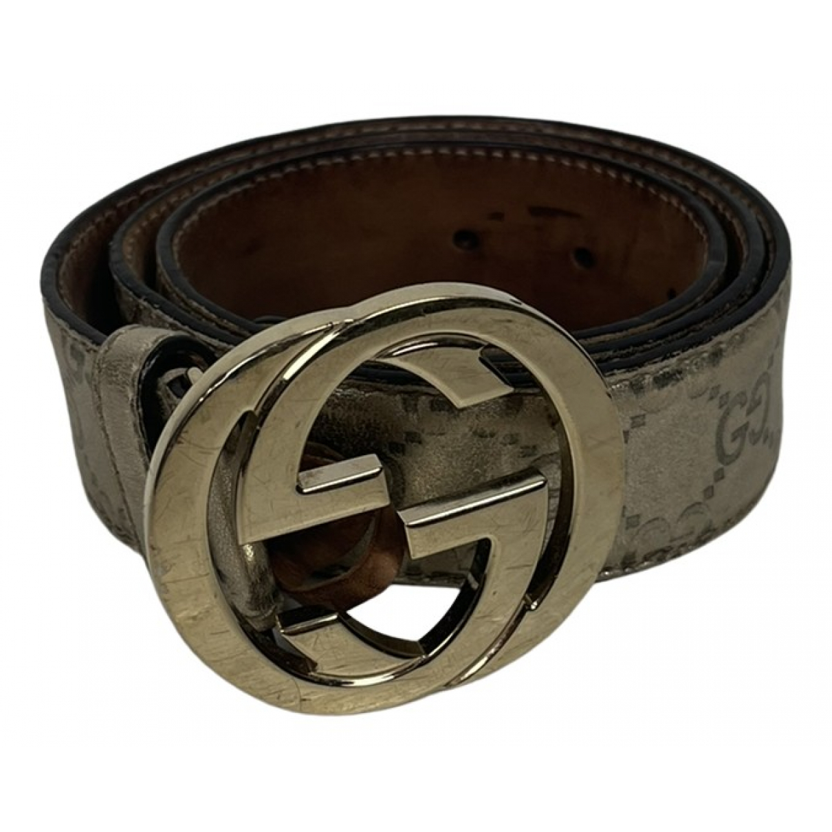 Interlocking Buckle leather belt - Gucci - Modalova