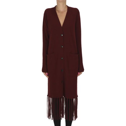 Maxi cardigan con frange - allude - Modalova