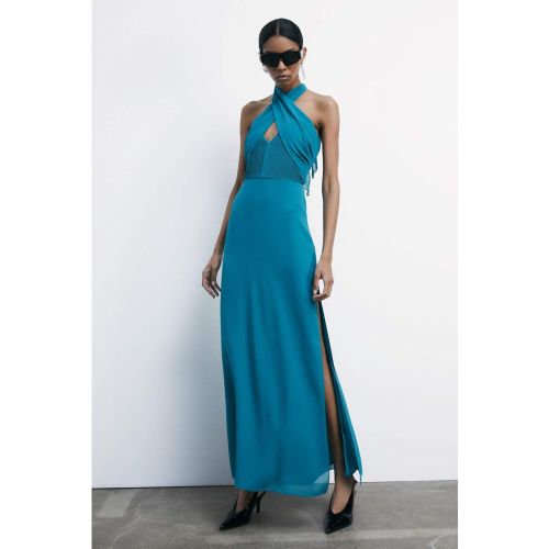 Plissiertes langes Kleid mit Wickel-Ausschnitt - PATRIZIA PEPE - Modalova