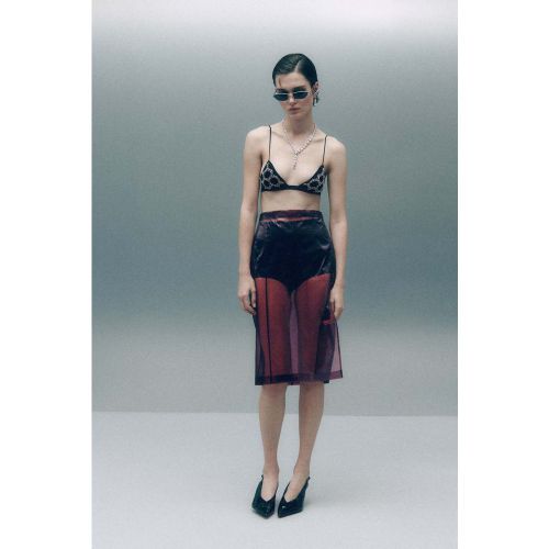 Gonna midi trasparente in organza - PATRIZIA PEPE - Modalova