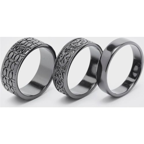 Set di anelli - 3 pz., Metallics - boohoo - Modalova