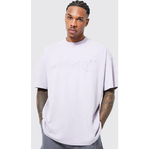 Oversized Acid Wash T-Shirt, Purple - boohoo - Modalova
