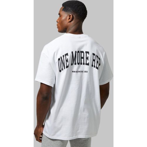 T-shirt da palestra Man Active Gym oversize Rep - boohoo - Modalova