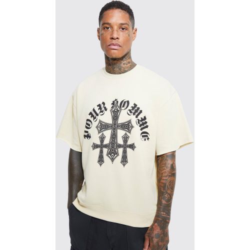 Oversized Pour Homme Short Sleeved Sweatshirt - boohoo - Modalova