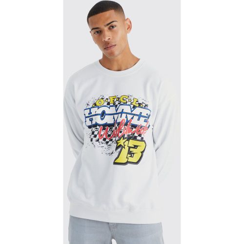 Felpa oversize Ofcl Homme Moto - boohoo - Modalova