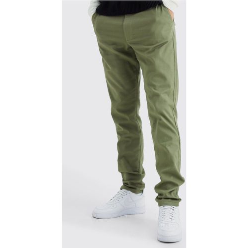 Pantalón Tall Chino Ajustado Con Cintura Fija - boohoo - Modalova