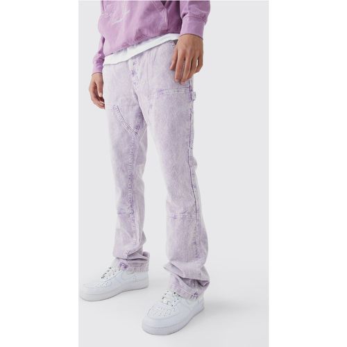 Pantalón De Campana Ajustado Con Lavado De Ácido - boohoo - Modalova