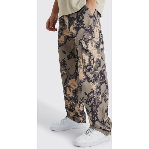 Pantalón Holgado Cargo De Camuflaje Pixelado - boohoo - Modalova