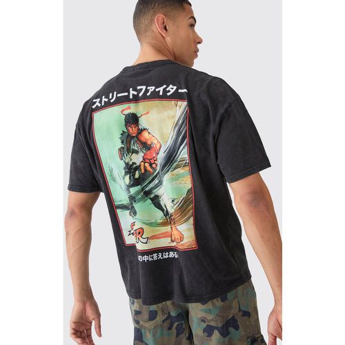 T-shirt oversize ufficiale di Street Fighter Anime - boohoo - Modalova