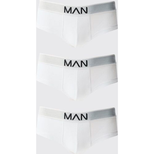 Slip con logo Man - set di 3 paia - boohoo - Modalova