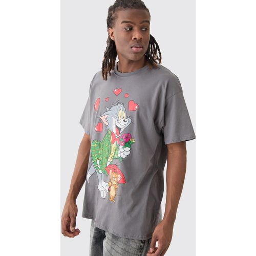 Camiseta Oversize De San Valentín Con Estampado De Tom Y Jerry - boohoo - Modalova