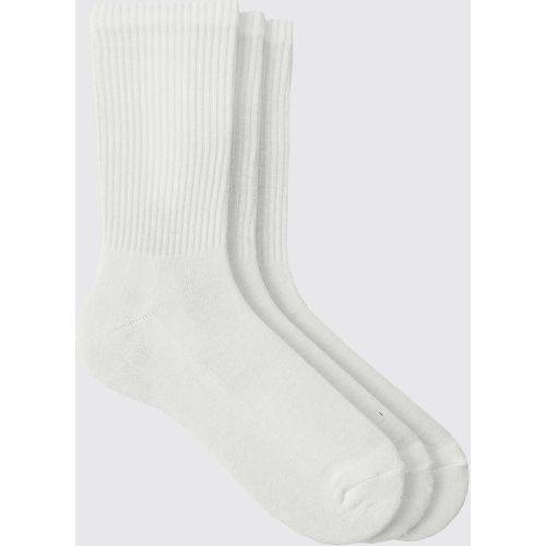 Pack Plain Sport Socks, Blanco - boohoo - Modalova