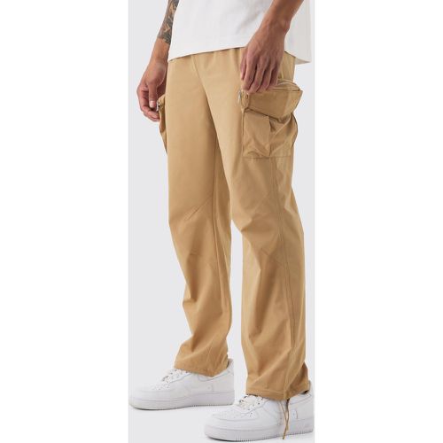 Pantalón Cargo Recto Elástico Técnico - boohoo - Modalova