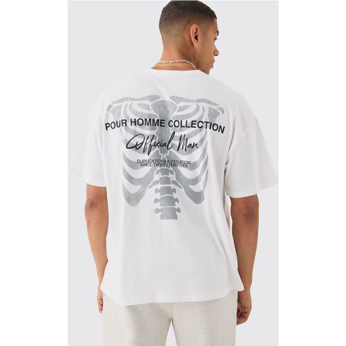Oversized Skeleton Back Print T-shirt - boohoo - Modalova