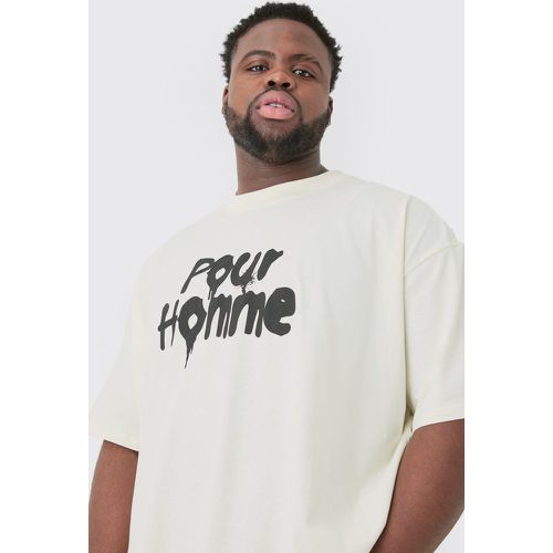 Plus Pour Homme Grafitti Oversized T-shirt - boohoo - Modalova