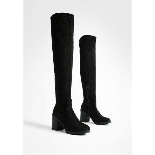 Botas Mosqueteras Gruesas, Negro - boohoo - Modalova