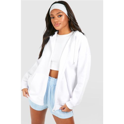 Sudadera Con Capucha Oversize De Materiales Reciclados Con Cremallera - boohoo - Modalova