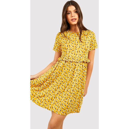 Vestido Holgado Con Estampado De Flores - boohoo - Modalova