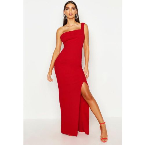 Vestido Maxi Con Abertura En El Muslo Y Un Hombro Descubierto - boohoo - Modalova