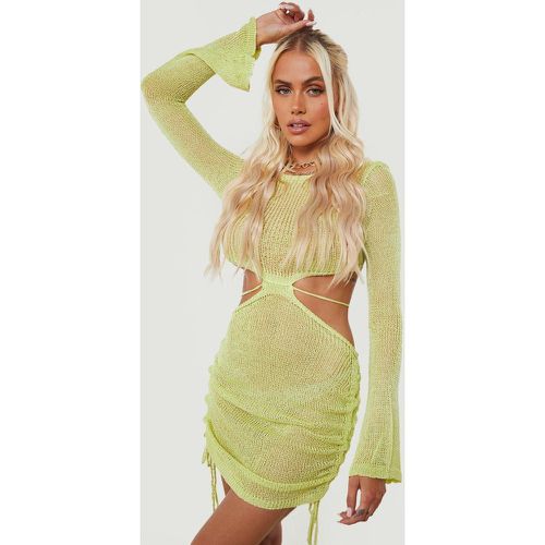 Vestido De Punto Para La Playa Con Detalle Fruncido Y Abertura - boohoo - Modalova