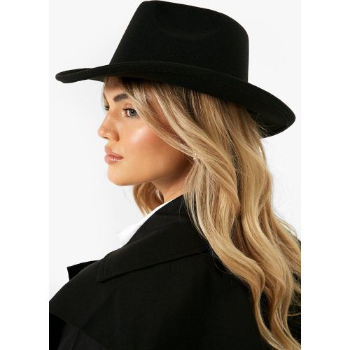 Sombrero Borsalino De Fieltro Liso Estilo Western - boohoo - Modalova