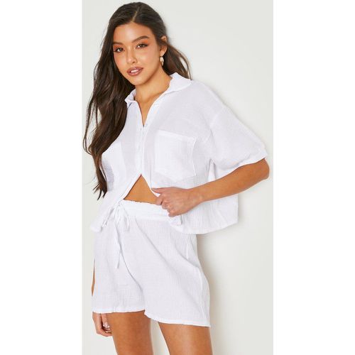 Conjunto De Pantalón Corto Y Camisa Con Nudo - boohoo - Modalova