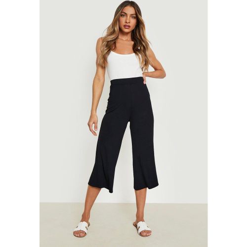 Pantaloni culottes Basic a gamba ampia in jersey - boohoo - Modalova