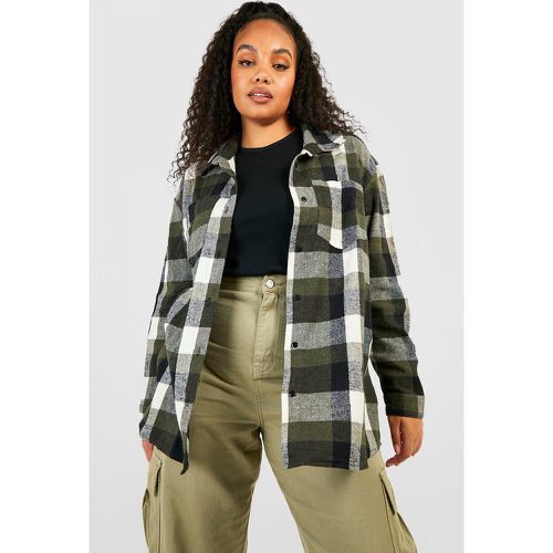 Camicia a quadri Plus Size oversize - boohoo - Modalova