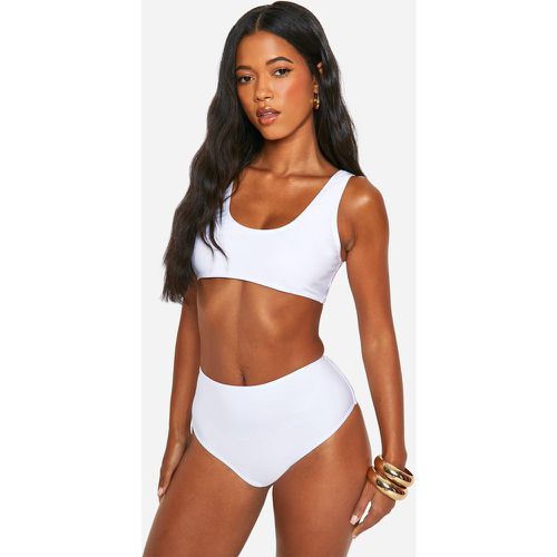 Slip bikini Essentials a vita alta - boohoo - Modalova