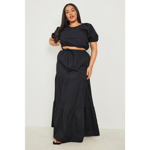 Set coordinato Plus Size con gonna maxi in popeline - boohoo - Modalova