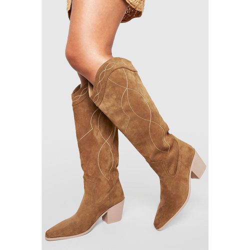 Botas Camperas Estilo Western Informales Por La Rodilla - boohoo - Modalova