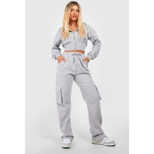 Pantalón Deportivo Cargo De Pernera Recta - boohoo - Modalova