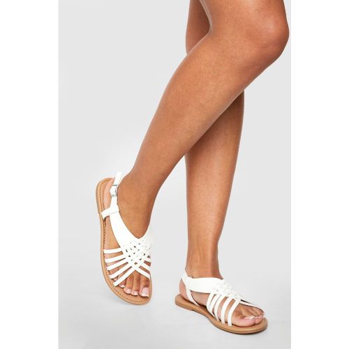 Lattice Detail Slingback Flat Sandal - boohoo - Modalova