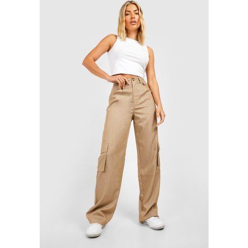 Pantaloni Cargo sartoriali a vita alta - boohoo - Modalova