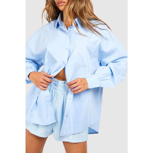 Camisa Oversize De Algodón Popelina - boohoo - Modalova