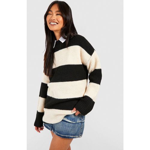 Maglione oversize a righe ampie - boohoo - Modalova